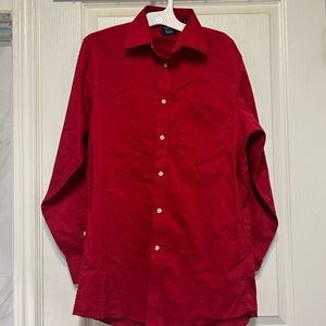 Arrow Red Button Up Long Sleeve